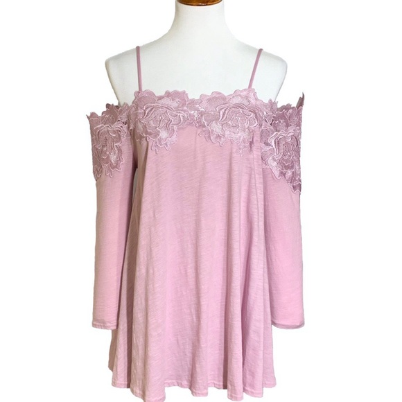 Anthropologie Tops - NWT Anthropologie Lace Tunic Lavender